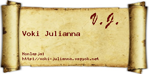 Voki Julianna névjegykártya